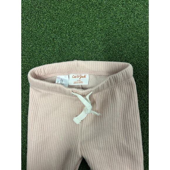 Cat & Jack girls' pink ribbed leggings Size 3T - Picture 3 of 4